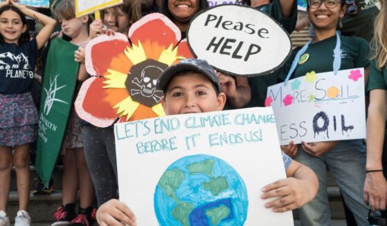 Students in New York take part in the 2019 Climate Strike, part of a worldwide day of climate strikes on Sept. 20, 2019. A whole generation of kids grew up under prophecies of doom based on a climate model that was never feasible, but is only now being discarded.