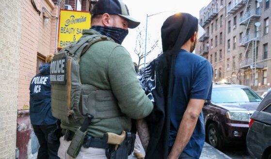 The New York City Fugitive Operations Team arrests an illegal Dominican national in a file photo dated Jan. 28, 2025.