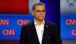 Californian Gubernatorial candidate Xavier Becerra stands in the CNN Governor Primary Debate studio.