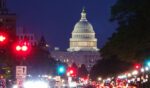 The United States Capitol Building stands during dusk on June 18, 2025.