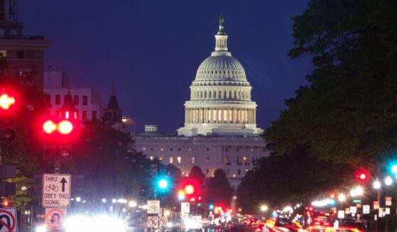 The United States Capitol Building stands during dusk on June 18, 2025.