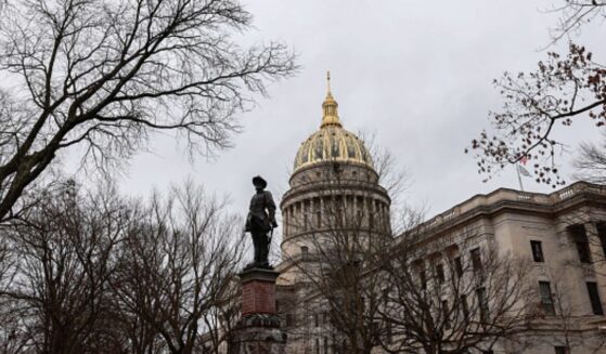 The West Virginian State Capitol stands on January 1, 2020 as preparations are underway for Jim Justice’s gubernatorial inauguration.