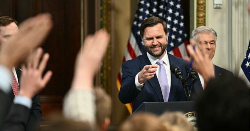 Vice President Vance takes questions from the press on May 13, 2026 from the Eisenhower Executive Office Building.