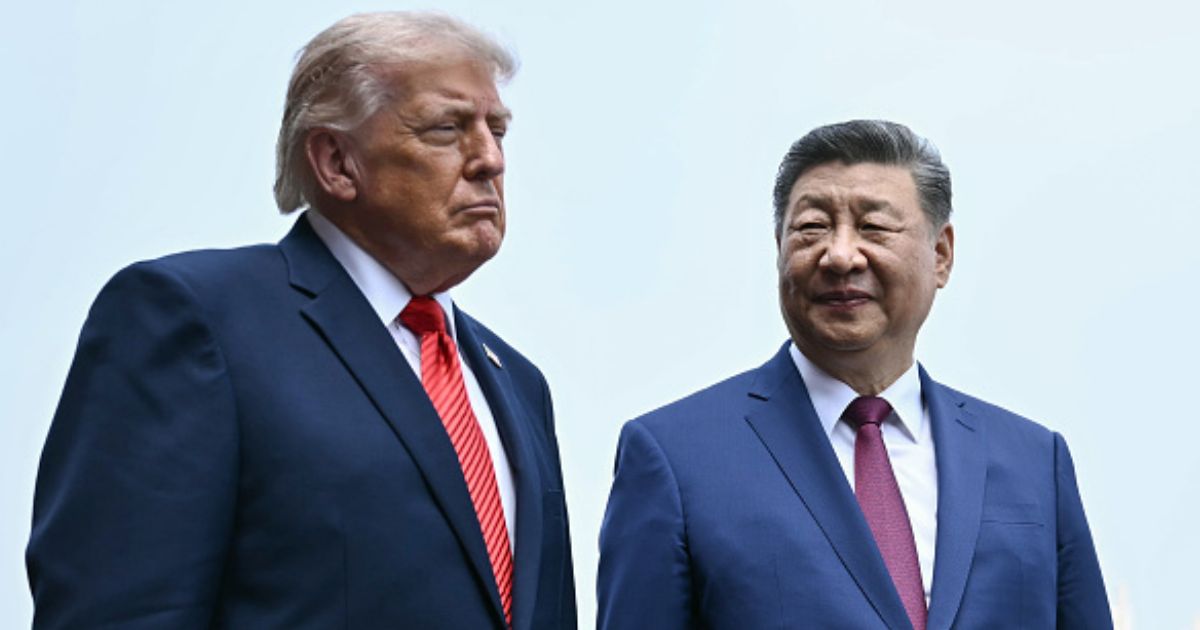 President Trump, of the United States, and President Xi, of China, stand together on May 14, 2026 in Beijing during President Trump’s visit to China.
