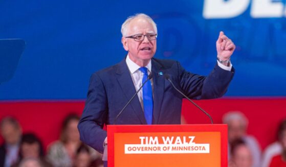Governor Tim Walz of Minnesota speaks at the Global Progressive Movement summit on April 18, 2026.