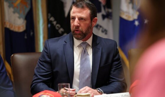 Secretary of the Department of Homeland Security Markwayne Mullin speaks during a cabinet meeting on May 27, 2026.