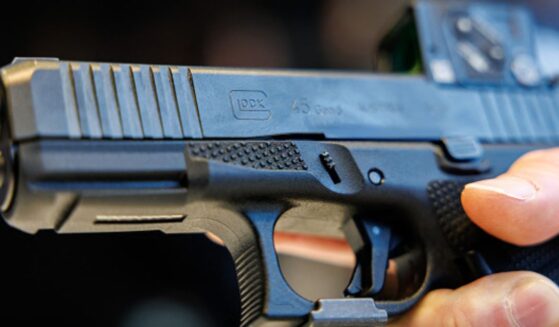 A Glock 45 is showcased at a defense trade fair in Nuremberg, Germany on February 25, 2026.