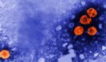 A 1981 microscopic photo of Hepatitis B is pictured.