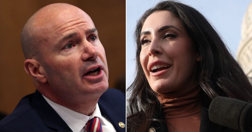 GOP Rep. Anna Paulina Luna of Florida, right, clarified that the documents were taken months ago, not this week. Regardless of the timing, GOP Sen. Mike Lee of Utah, left, said the act was potentially treasonous.