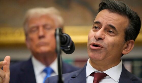 President Donald Trump listens as Dr. Marty Makary speaks in the Roosevelt Room of the White House in a file photo dated Sept. 22. Makary resigned his post Tuesday as commissioner of the Food and Drug Administration.
