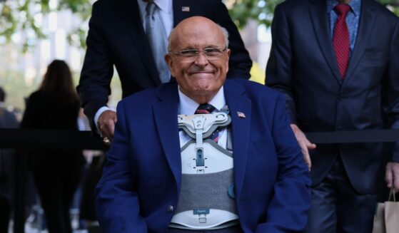 Rudy Giuliani attends the annual 9/11 Commemoration Ceremony at the National 9/11 Memorial Museum on Sept. 11, 2025 in New York City.