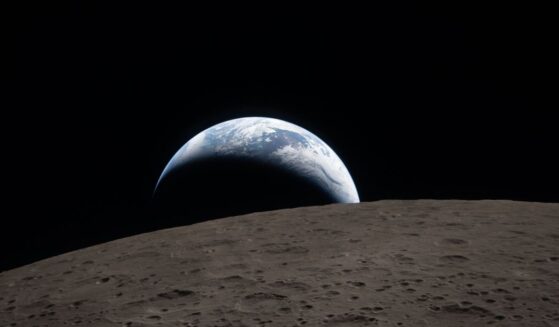 A photograph of the Earth from the moon taken on April 8, 2026 provided by NASA.