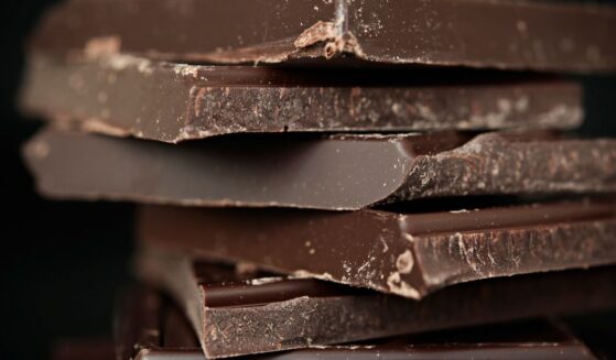 A close-up shot of chocolate bars.