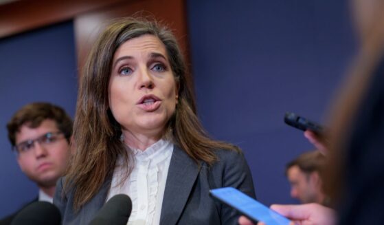 Rep. Nancy Mace (R-SC) speaks to reporters at the U.S. Capitol on March 3, 2026 in Washington.