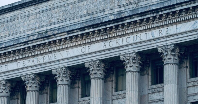 A view of the U.S. Department of Agriculture.