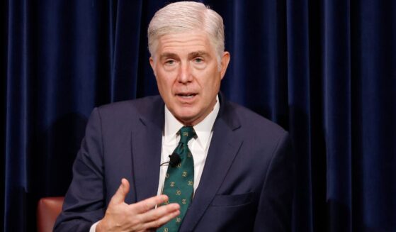 U.S. Supreme Court Justice Neil Gorsuch speaks at the Reagan Library May 5 in Simi Valley, California. Gorsuch discussed his new children's book "Heroes of 1776: The Story of the Declaration of Independence."