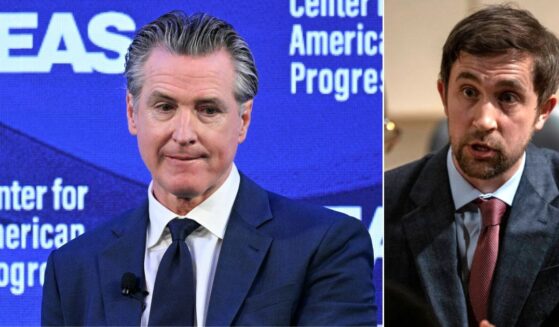 The Manhattan Institute's Christopher Rufo, right, said fraud has become rampant in Gov. Gavin Newsom's California.