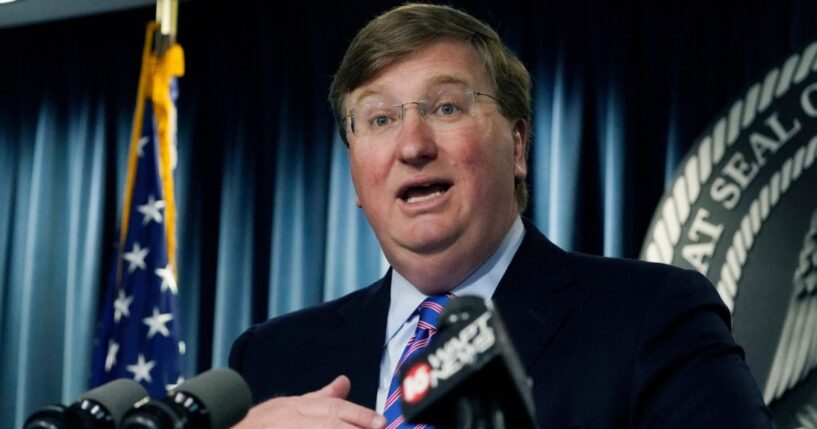 Republican Gov. Tate Reeves of Mississippi, seen in a 2022 photo, cancelled the special legislative session.