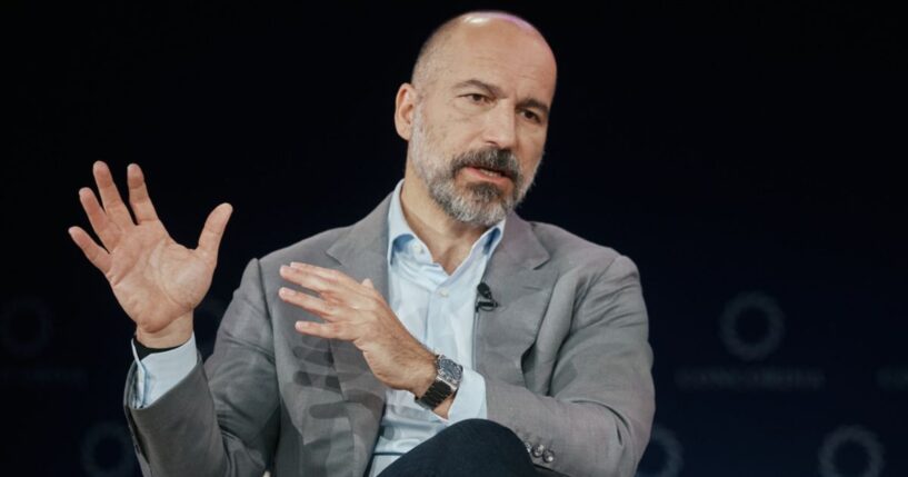 Uber CEO Dara Khosrowshahi, seen in a September photo, recently explained how autonomous vehicles could transform transportation in America.