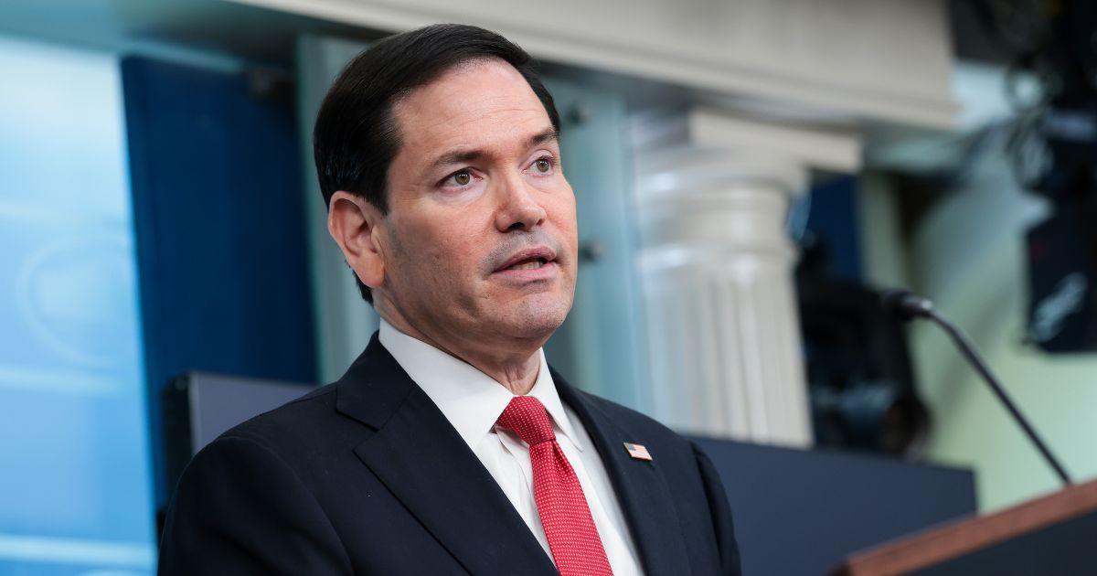 Secretary of State Marco Rubio speaks during a press conference in the Brady Press Briefing Room at the White House on May 5, 2026, in Washington, D.C.