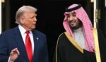 President Donald Trump greets Crown Prince and Prime Minister of the Kingdom of Saudi Arabia Mohammed bin Salman on the South Lawn at the White House in Washington, D.C., on Nov. 18, 2025.