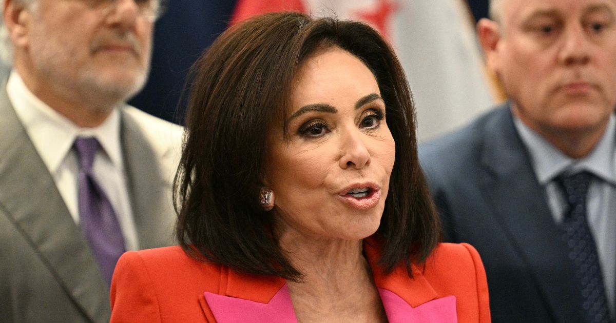 U.S. Attorney for the District of Columbia Jeanine Pirro speaks during a news conference about a transnational meth drug trafficking case, in Washington, D.C., on May 7, 2026.