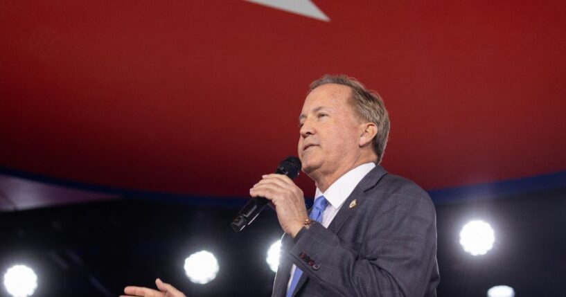Texas Attorney General Ken Paxton speaks during the Conservative Political Action Conference in Grapevine, Texas, on March 27, 2026.