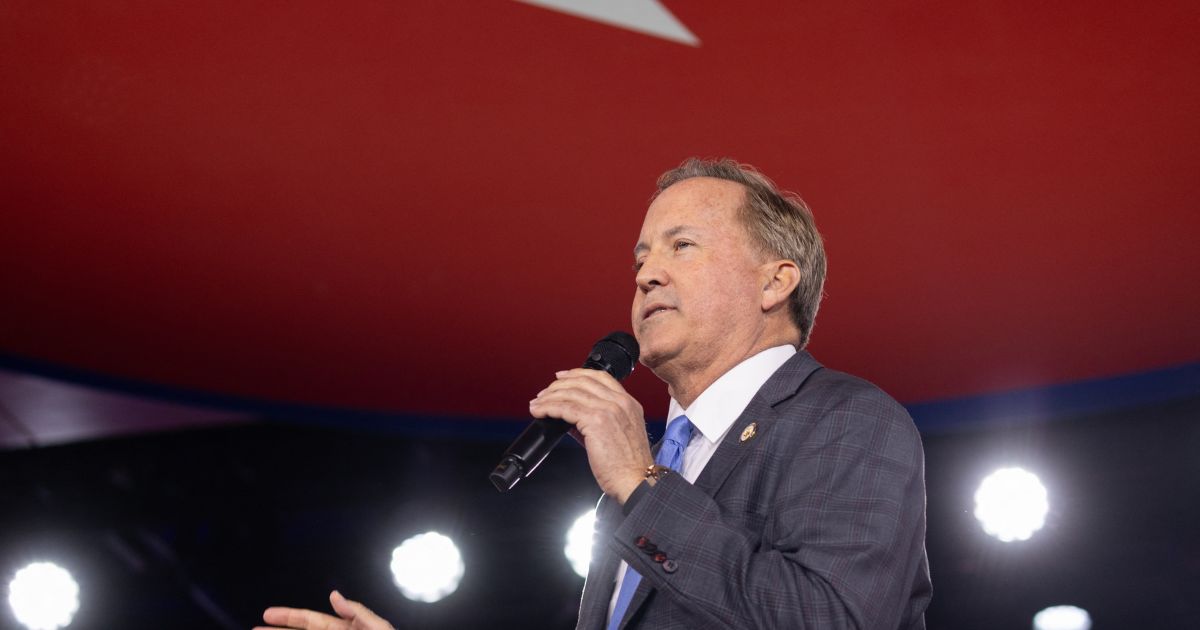 Texas Attorney General Ken Paxton speaks during the Conservative Political Action Conference in Grapevine, Texas, on March 27, 2026.