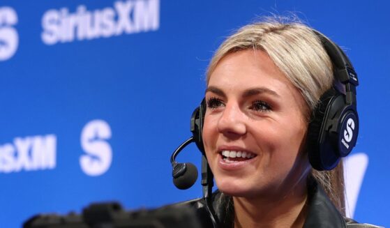 Annie Agar visits SiriusXM on Radio Row at Super Bowl LX on Feb. 4, 2026, in San Francisco, California.