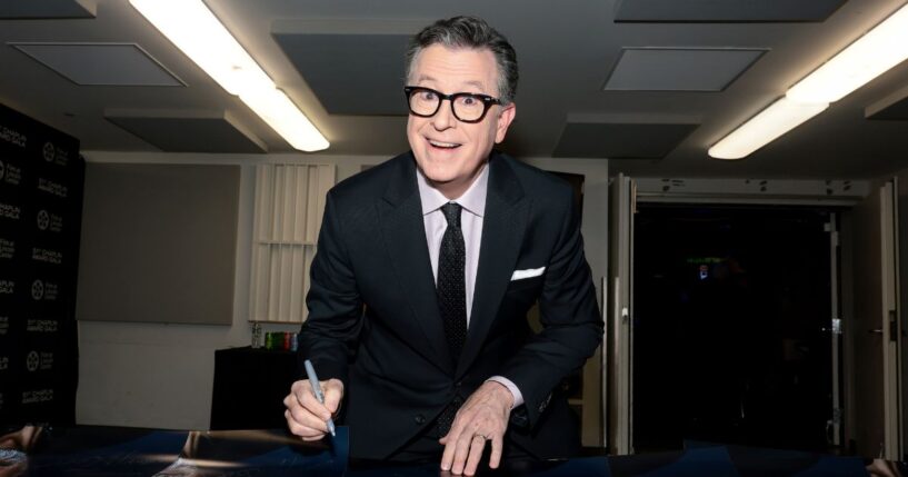 Stephen Colbert attends the 51st Chaplin Award Gala honoring George Clooney at Alice Tully Hall, Lincoln Center, on April 27, 2026, in New York City.