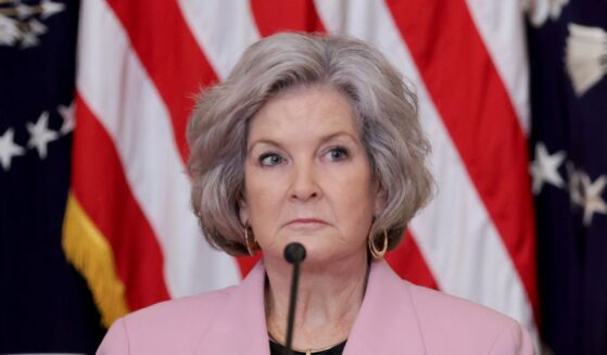 White House Chief of Staff Susie Wiles listens as President Donald Trump speaks during a lunch with the Trump Kennedy Center Board Members in the East Room of the White House on March 16, 2026, in Washington, D.C.