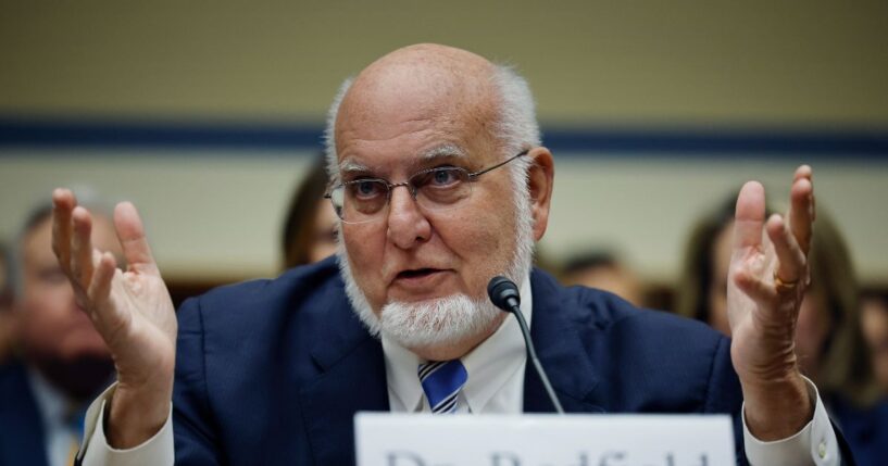 Dr. Robert Redfield, former director of the U.S. Centers for Disease Control and Prevention under former President Donald Trump, testifies before the House Select Subcommittee on the Coronavirus Pandemic in the Rayburn House Office Building on Capitol Hill on March 8, 2023, in Washington, D.C.