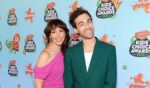 Mindy Coleman and Danny Go attend the Nickelodeon Kids' Choice Awards 2025 at Barker Hangar on June 21, 2025, in Santa Monica, California.