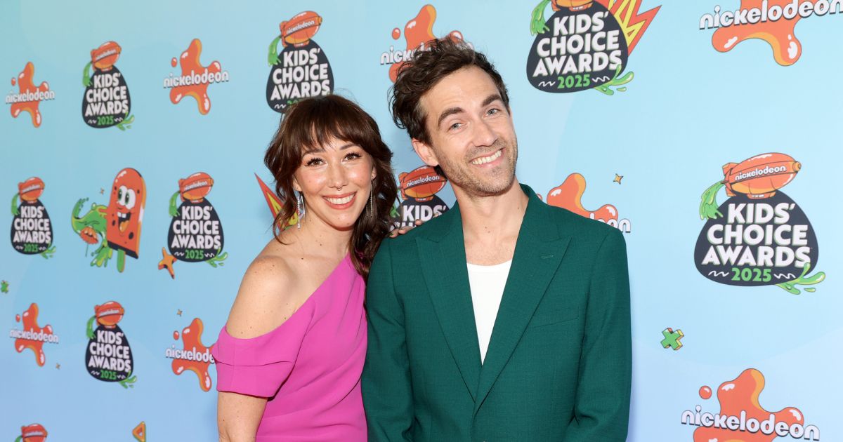 Mindy Coleman and Danny Go attend the Nickelodeon Kids' Choice Awards 2025 at Barker Hangar on June 21, 2025, in Santa Monica, California.