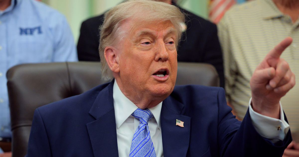 President Donald Trump speaks during an event in the Oval Office of the White House on May 21, 2026, in Washington, D.C.
