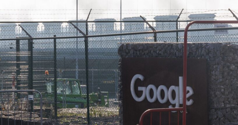 An illustration picture shows the Belgium Google Data Center, in Saint-Ghislain, Belgium, on Nov. 22, 2025.