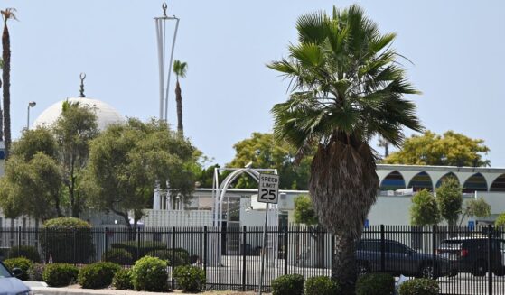 Law enforcement and emergency services respond to a shooting at the Islamic Center of San Diego on May 18, 2026, in San Diego, California.