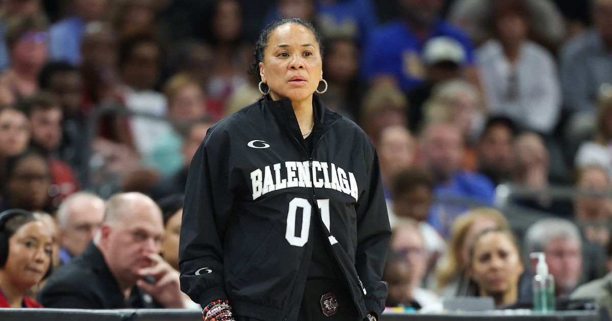 South Carolina Gamecocks head coach Dawn Staley looks on during the second quarter against the UCLA Bruins in the National Championship of the NCAA Women's Basketball Tournament at Mortgage Matchup Center on April 5, 2026, in Phoenix, Arizona.