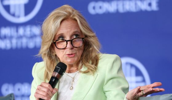 Former First Lady Jill Biden speaks during the 29th annual Milken Institute Global Conference at the Beverly Hilton in Beverly Hills, California, on May 5, 2026.