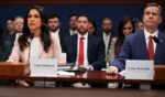 FBI Director Kash Patel, Director of National Intelligence Tulsi Gabbard, and Director of the Central Intelligence Agency John Ratcliffe testify during a House Select Intelligence Committee hearing on March 19, 2026, in Washington, D.C.
