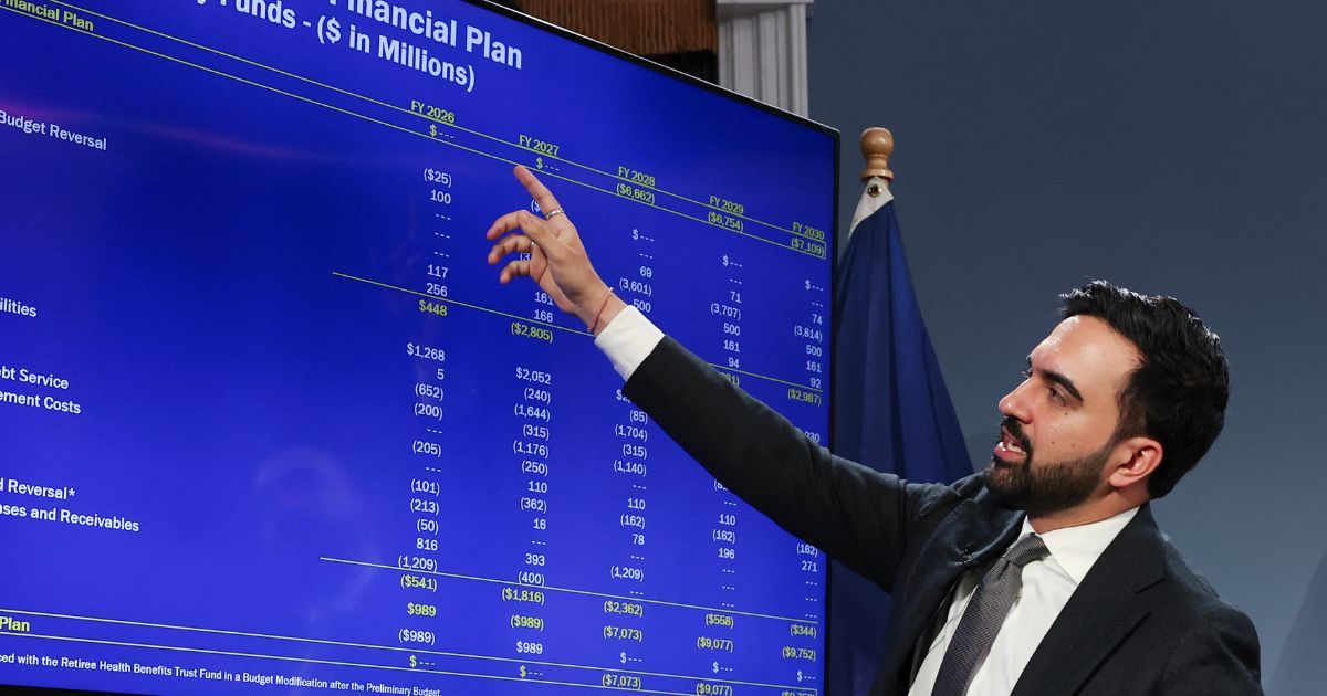 New York City Mayor Zohran Mamdani speaks about the fiscal year 2027 budget in New York City on May 12, 2026.
