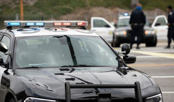 Los Angeles Police Department units respond to the scene of an incident on May 15, 2021.