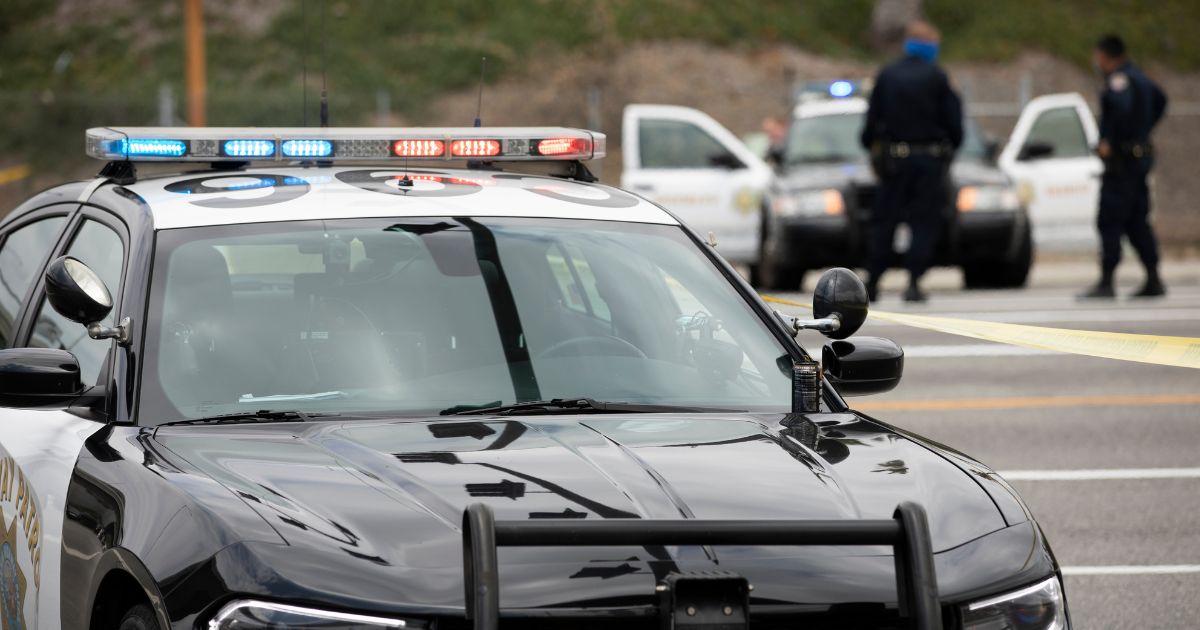 Los Angeles Police Department units respond to the scene of an incident on May 15, 2021.