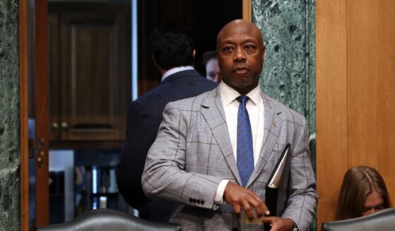 Sen. Tim Scott arrives for a hearing with U.S. Treasury Secretary Scott Bessent in the Dirksen Senate Office Building on Feb. 5, 2026, in Washington, D.C.