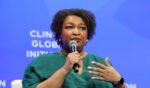 Stacey Abrams speaks onstage during the Clinton Global Initiative 2025 Annual Meeting at New York Hilton Midtown on Sept. 25, 2025, in New York City.
