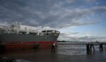 An oil and chemical tanker unloads at a petroleum depot on the Garonne river in Ambes, near Bordeaux, southwestern France, on May 5, 2026.