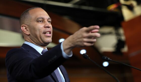 House Minority Leader Hakeem Jeffries holds a press conference at the U.S. Capitol on May 13, 2026, in Washington, D.C.