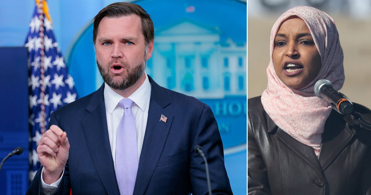 Vice President J.D. Vance confirmed that Rep. Ilhan Omar, right, a Minnesota Democrat, is under investigation by the Department of Justice.