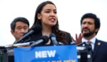 Rep. Alexandria Ocasio-Cortez, pictured at an April 29 news conference outside the Capitol.