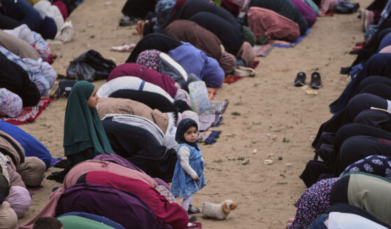 Muslims worshipers offer Eid al-Adha prayers in Gaza City on Wednesday, May 27, 2026.